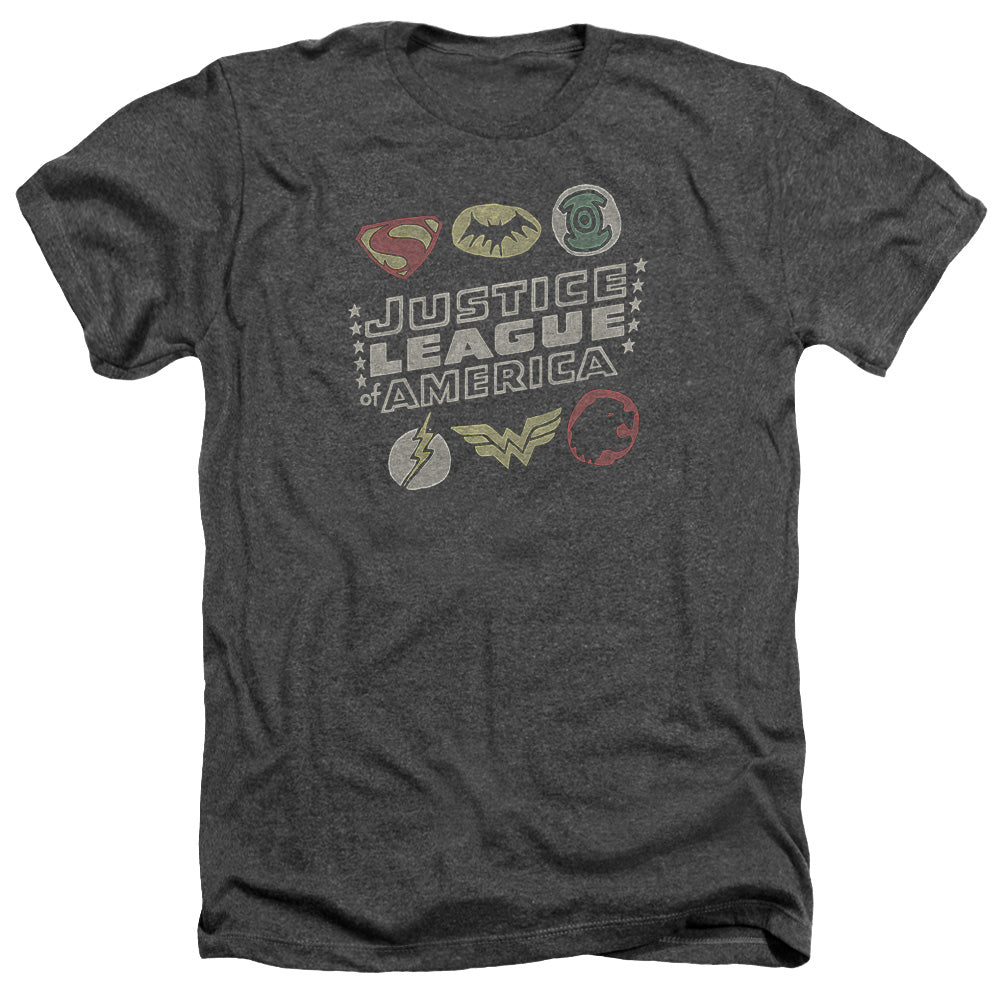 Jla - Symbols - Adult Heather - Charcoal