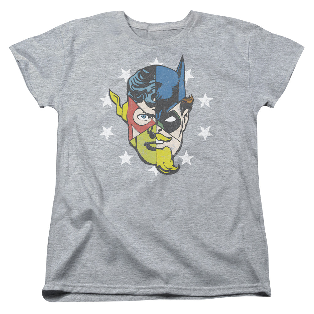 Jla - Face Off - Short Sleeve Womens Tee - Athletic Heather T-shirt