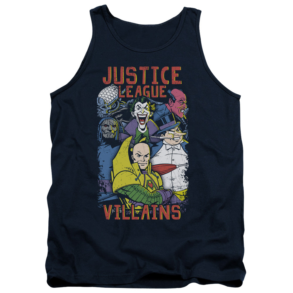 Jla - Villians - Adult Tank - Navy