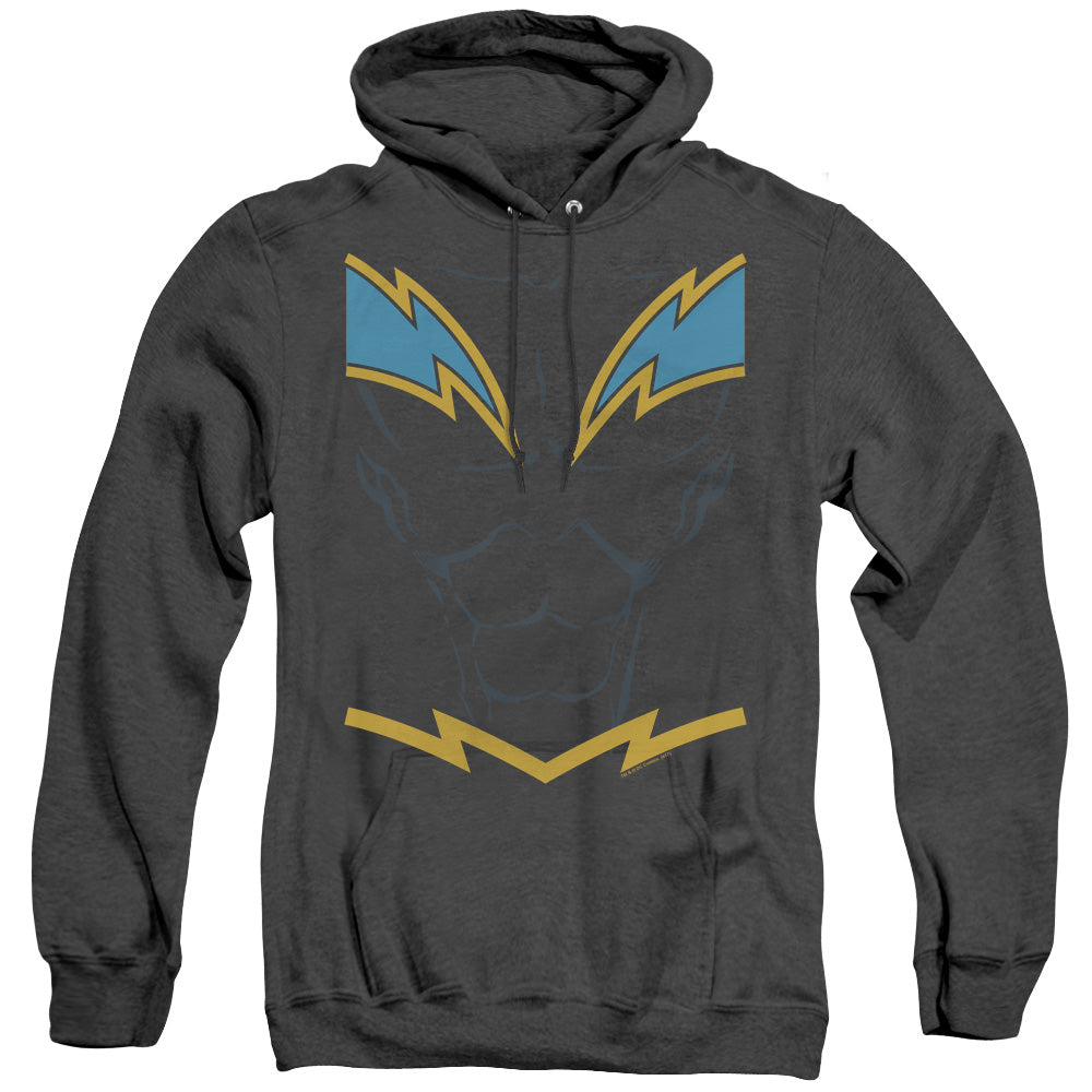 Jla - Black Lightning - Adult Heather Hoodie - Black