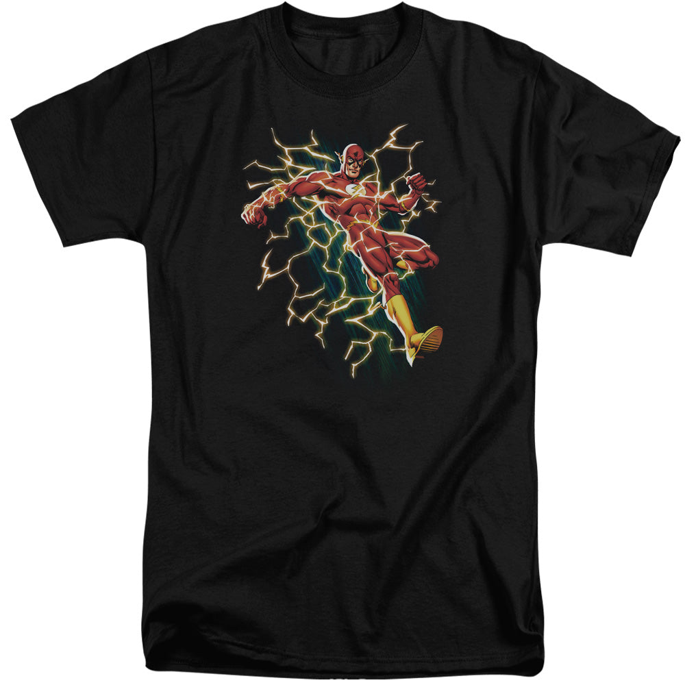 Jla - Electric Death - Short Sleeve Adult Tall - Black T-shirt