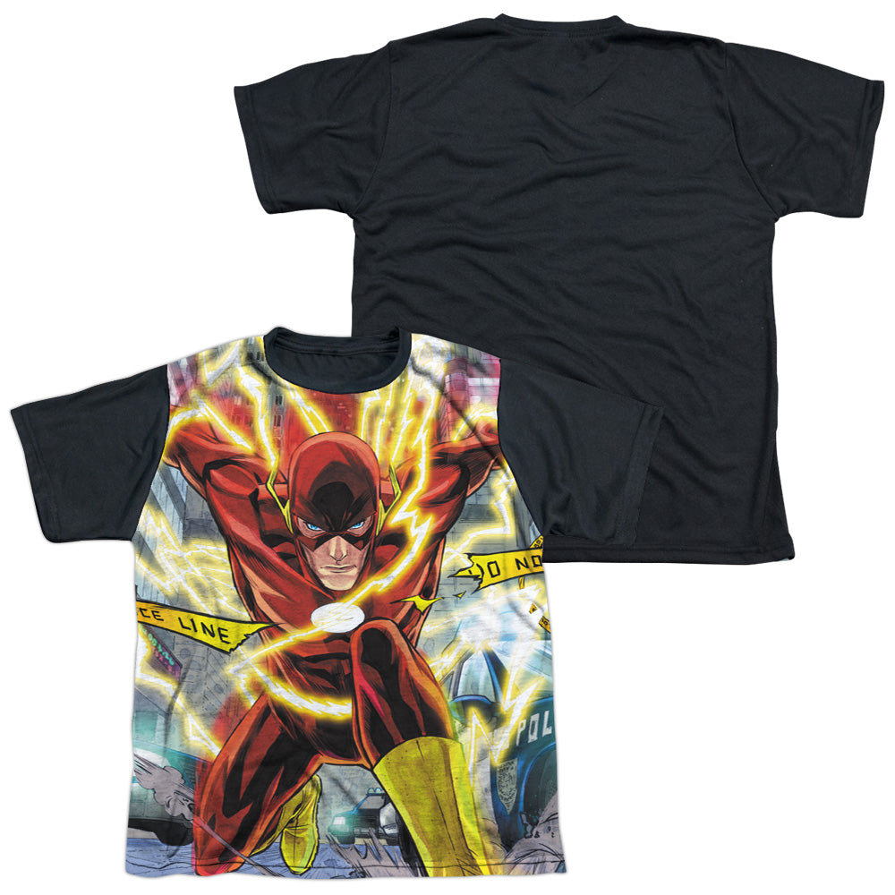 Jla - Police Line - Short Sleeve Youth White Front Black Back - White T-shirt