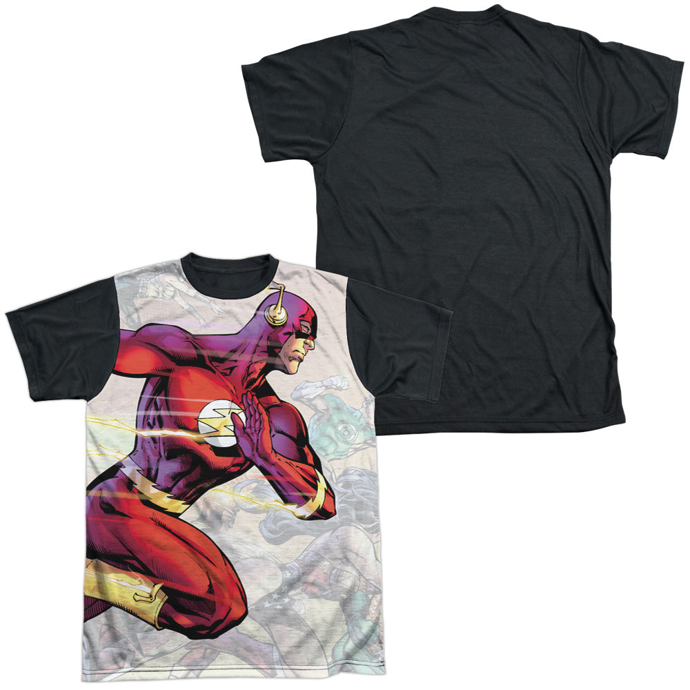 JLA TAKING THE LEAD-S/S ADULT WHITE FRONT BLACK BACK T-Shirt