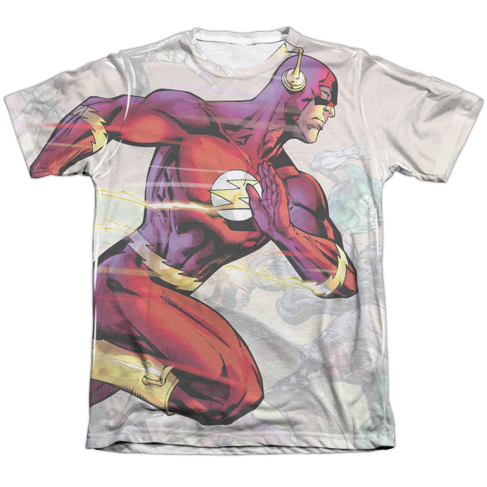 Jla - Taking The Lead - Adult Poly/cotton Short Sleeve Tee - White T-shirt