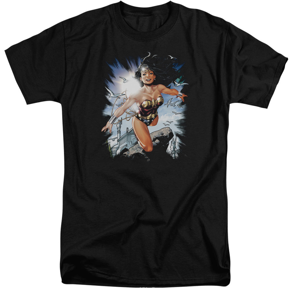 Jla - Of Themyscira - Short Sleeve Adult Tall - Black T-shirt