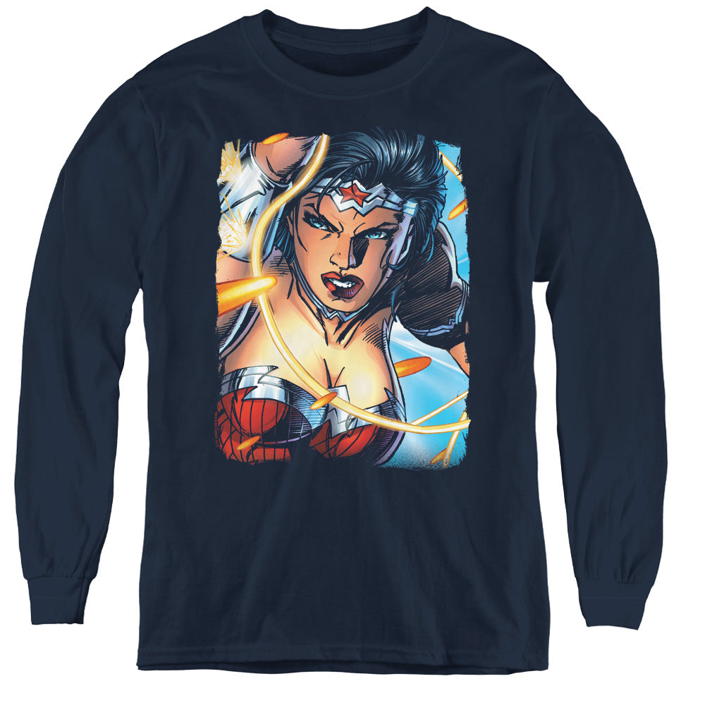 Jla - Scowl - Youth Long Sleeve Tee - Navy
