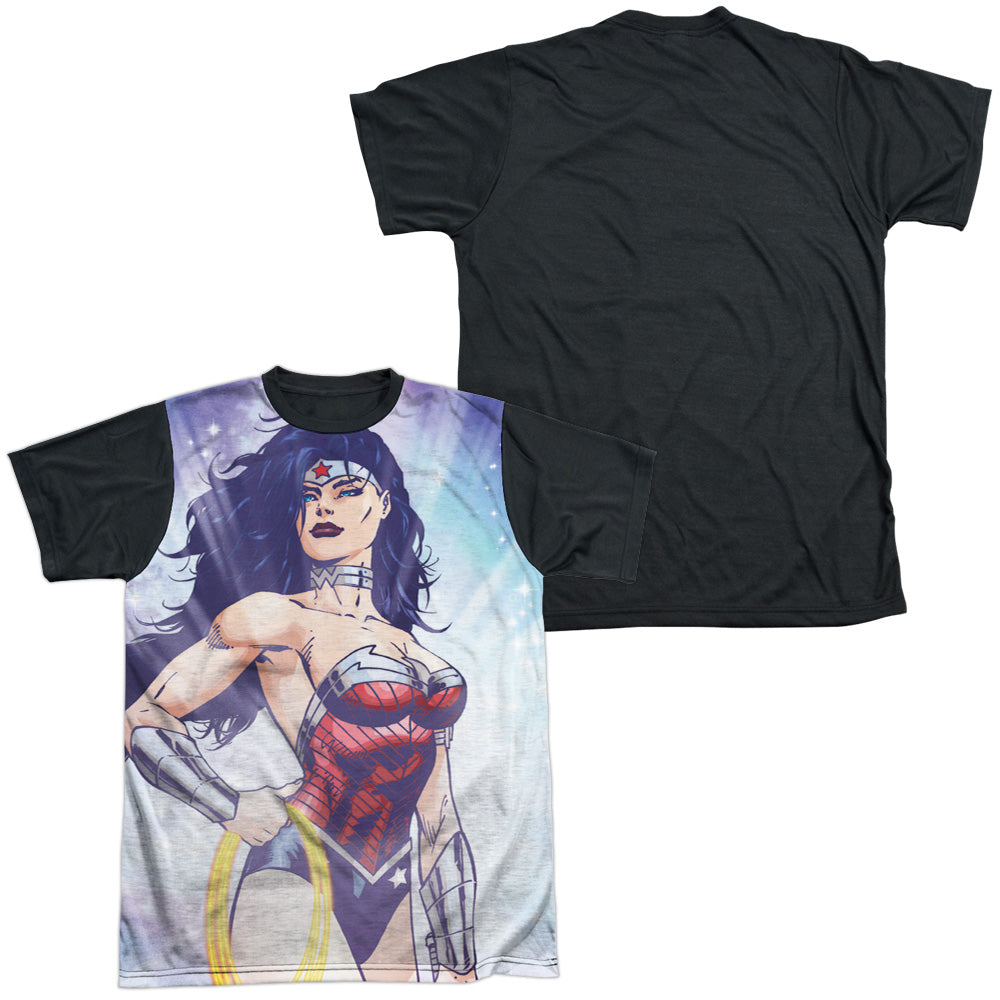 Jla - Warrior Goddess - Short Sleeve Adult White Front Black Back - White T-shirt