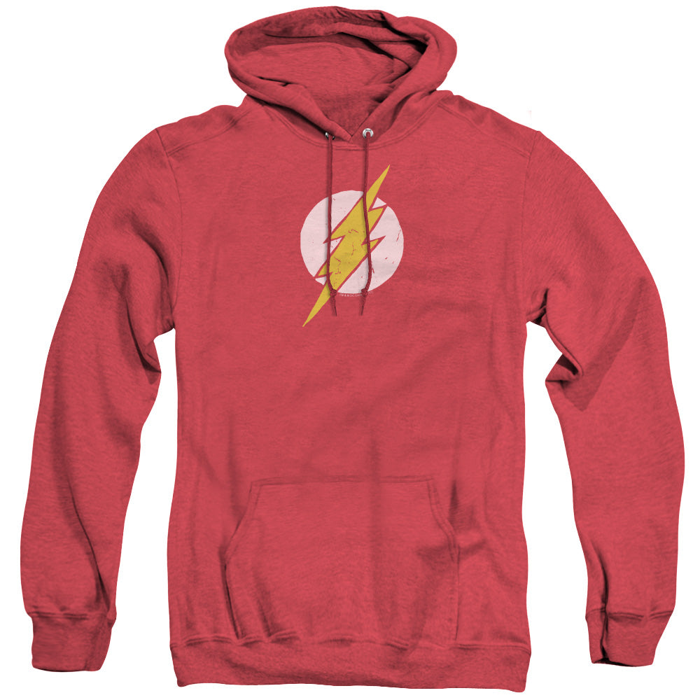 Jla - Rough Flash - Adult Heather Hoodie - Red