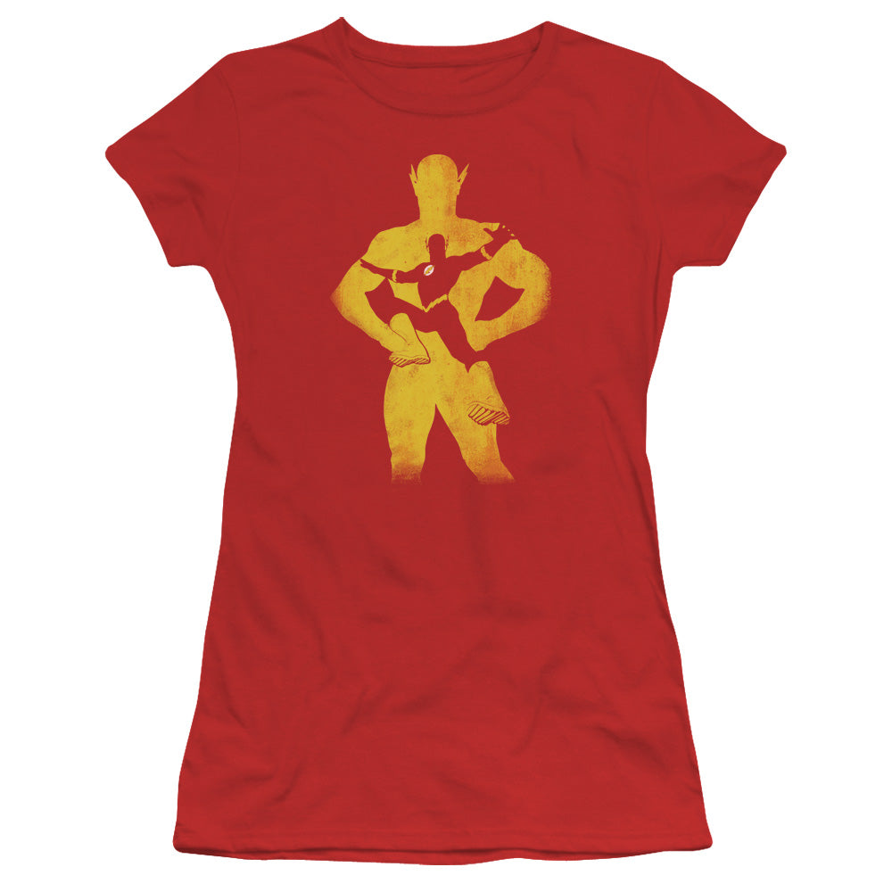 Jla - Flash Knockout - Short Sleeve Junior Sheer - Red T-shirt