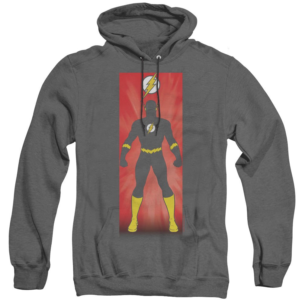 Jla - Flash Block - Adult Heather Hoodie - Black
