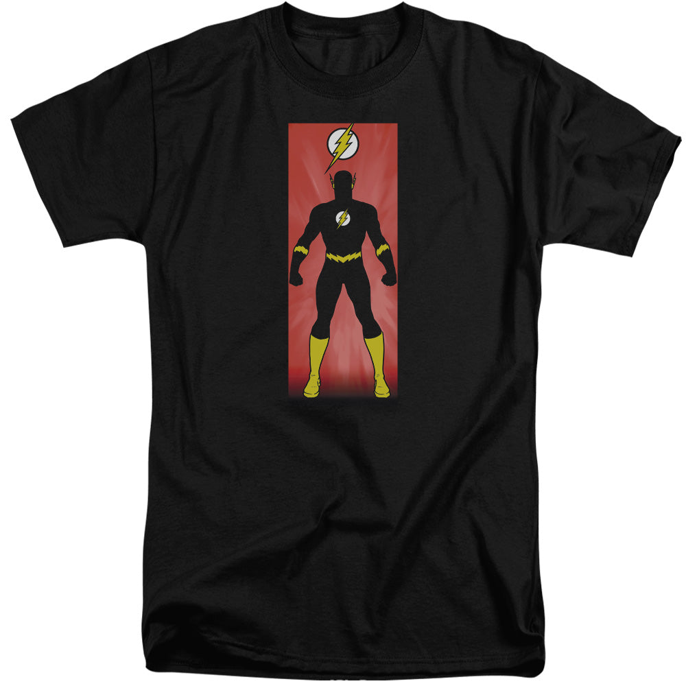 Jla - Flash Block - Short Sleeve Adult Tall - Black T-shirt