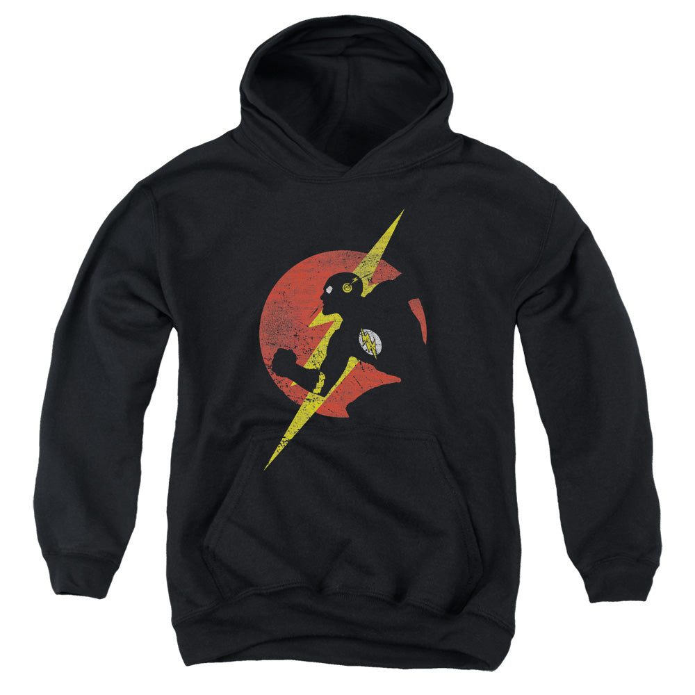 Jla - Flash Symbol Knockout - Youth Pull-over Hoodie - Black