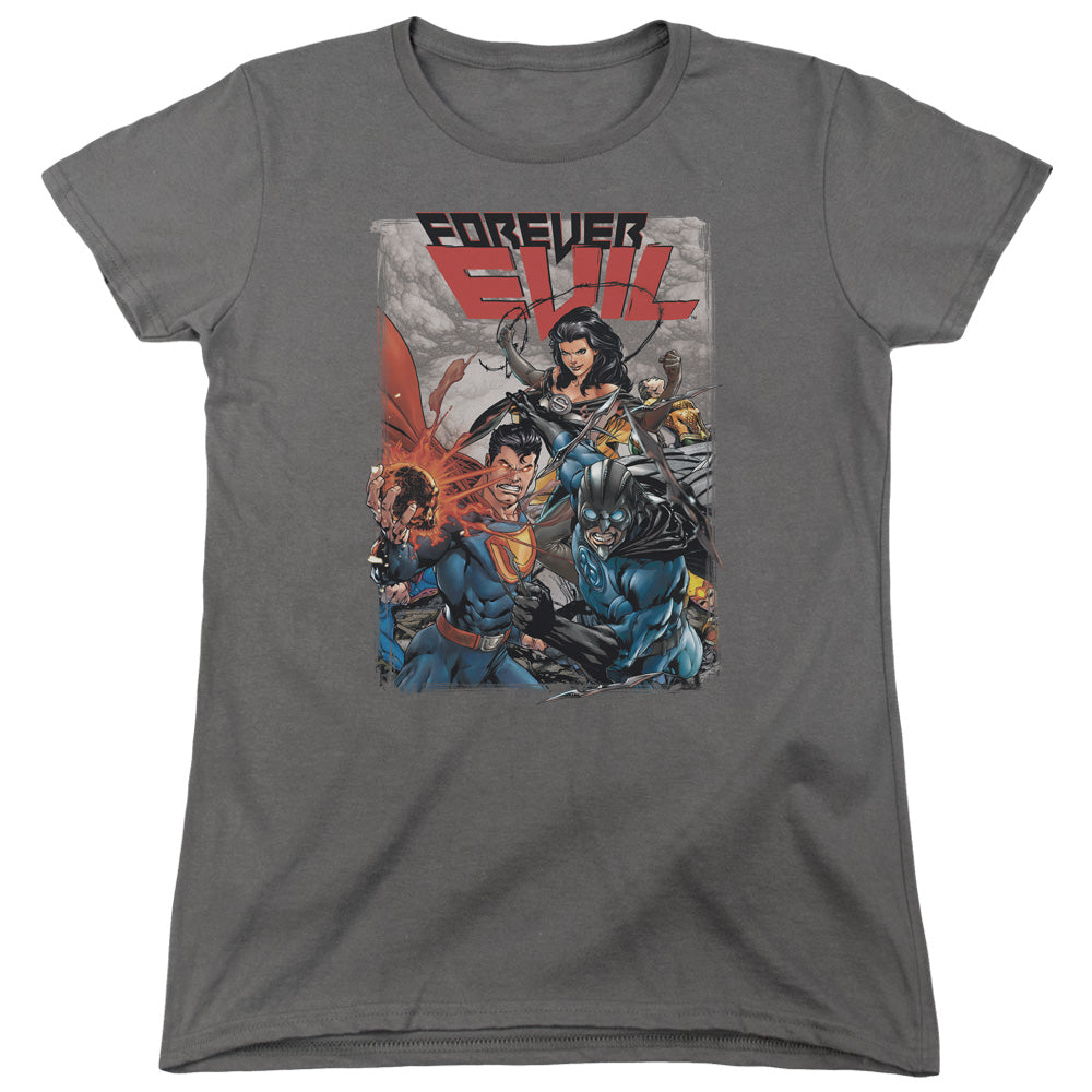Jla - Crime Syndicate - Short Sleeve Womens Tee - Charcoal T-shirt