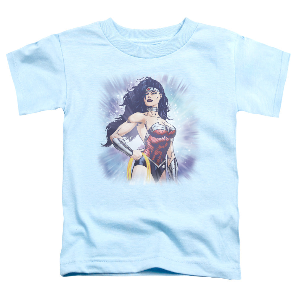Jla - Warrior - Short Sleeve Toddler Tee - Light Blue T-shirt