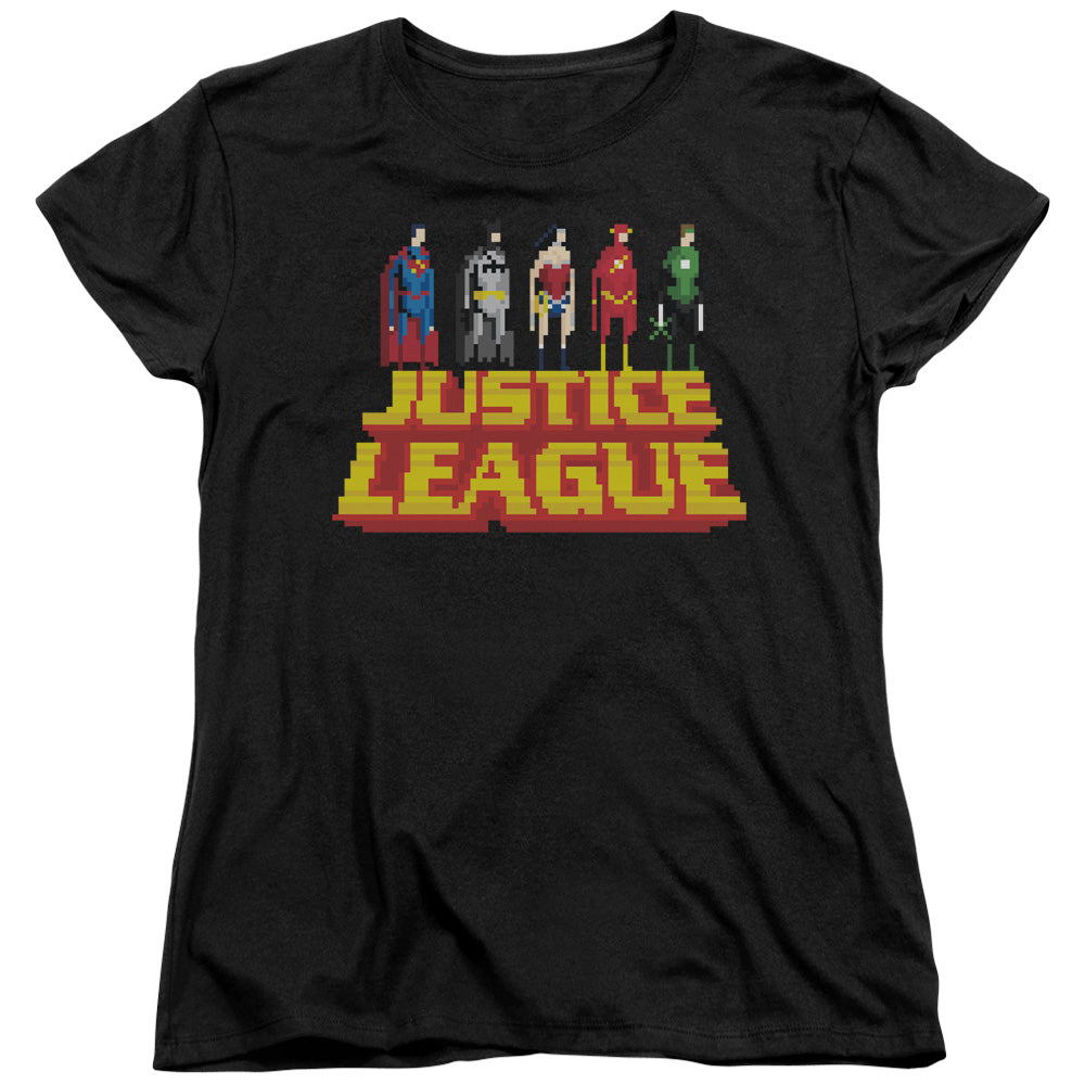 Jla - Standing Above - Short Sleeve Womens Tee - Black T-shirt