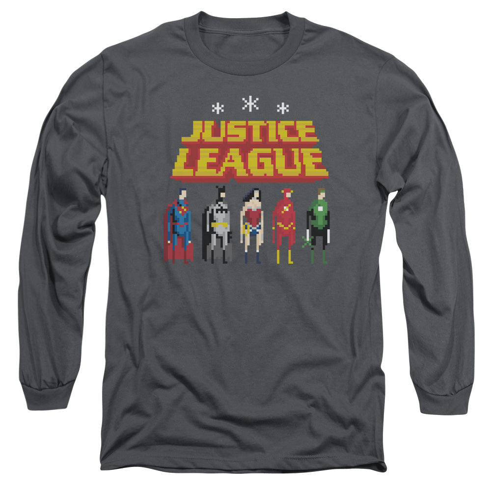 Jla - Standing Below - Long Sleeve Adult 18/1 - Charcoal T-shirt