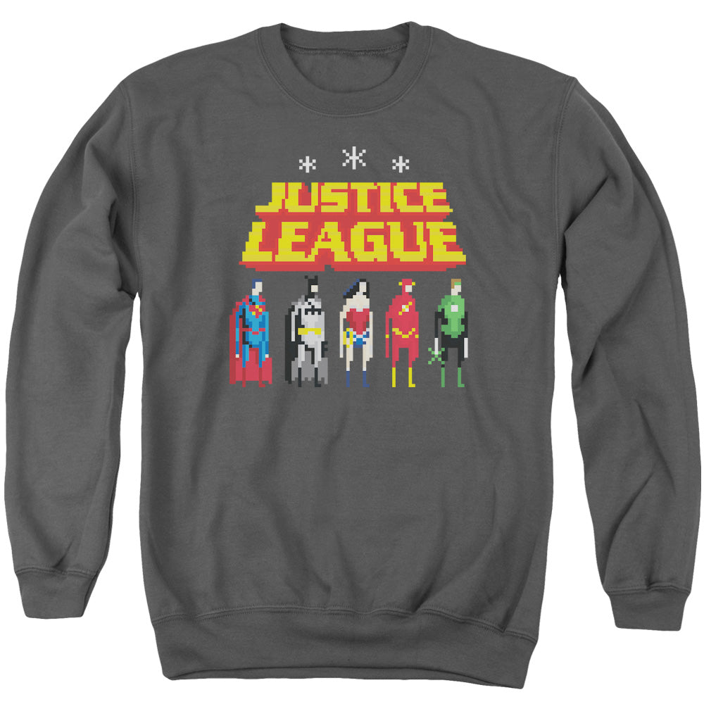 Jla - Standing Below - Adult Crewneck Sweatshirt - Charcoal