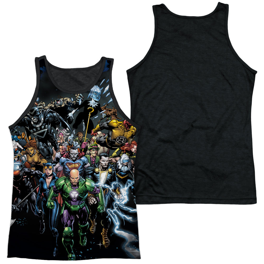 Jla - Forever Evil - Adult Poly Tank Top Black Back - White