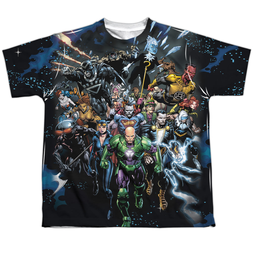 Jla - Forever Evil - Short Sleeve Youth Poly Crew - White T-shirt