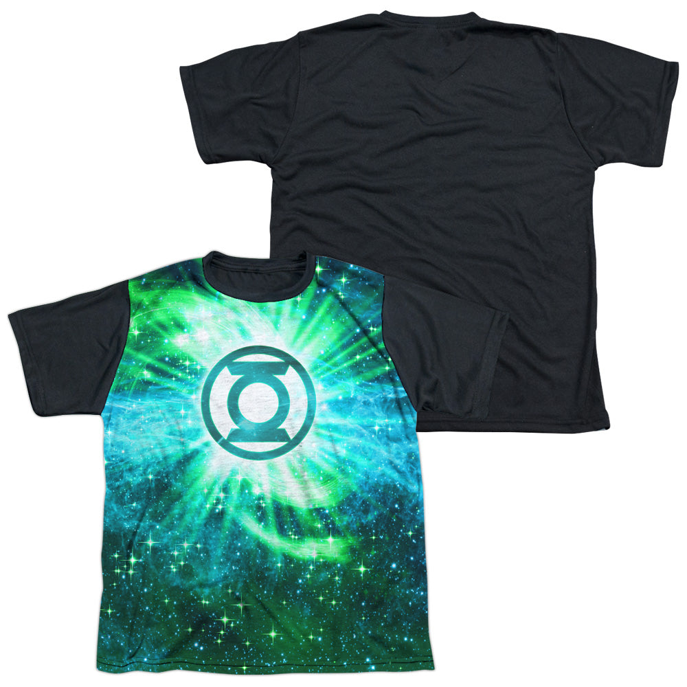 JLA POWER SWIRL-S/S YOUTH WHITE FRONT BLACK BACK T-Shirt