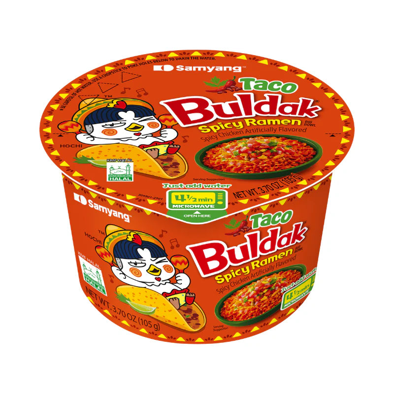 Samyang Buldak Taco Spicy Ramen Bowl