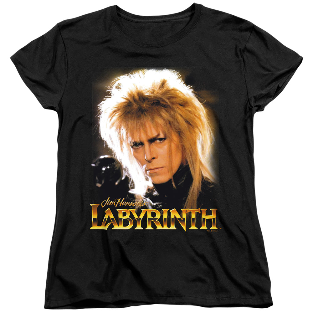 Labyrinth - Jareth - Short Sleeve Womens Tee - Black T-shirt