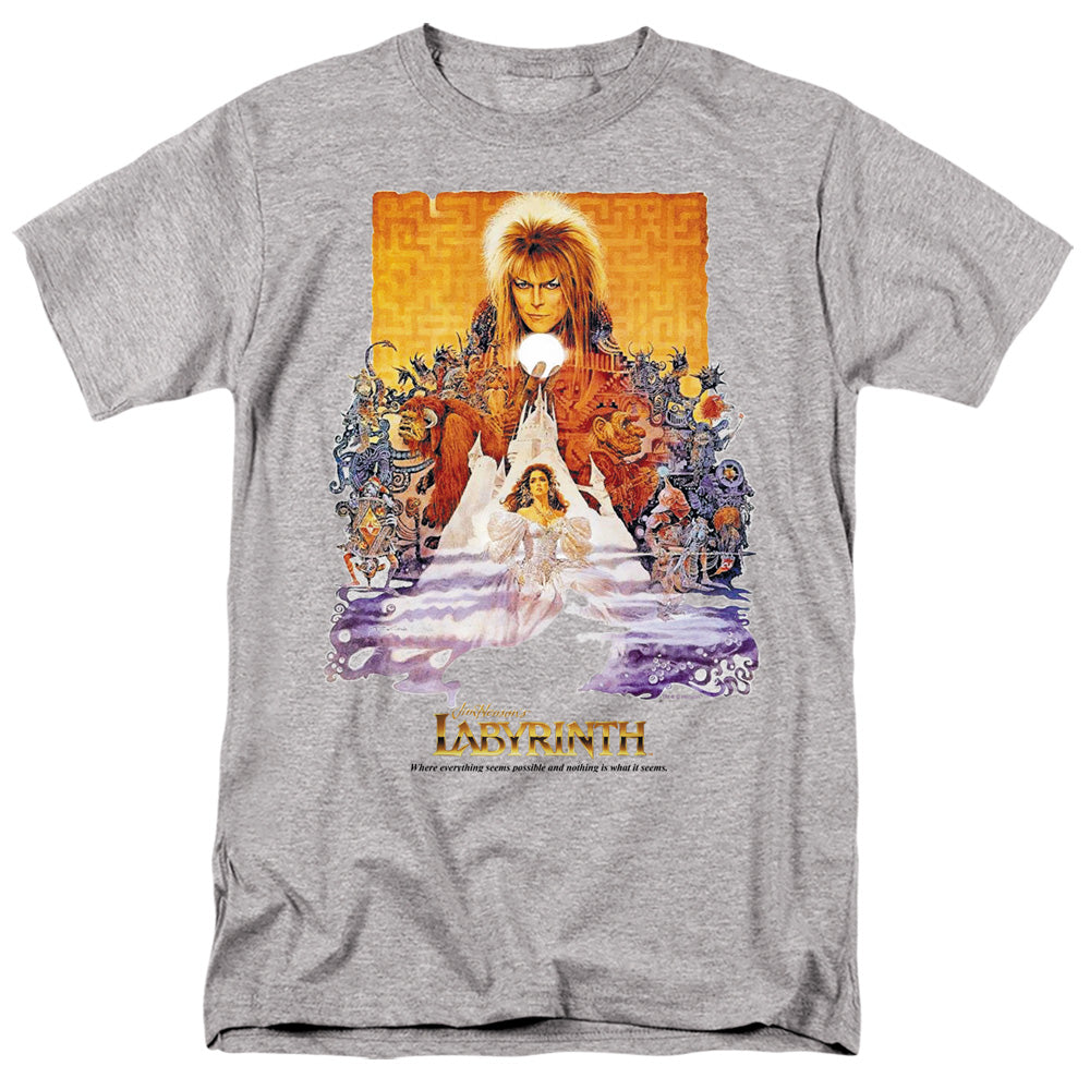 Labyrinth - Movie Poster - Short Sleeve Adult 18/1 - Cream T-shirt