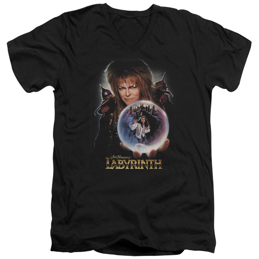 Labyrinth - I Have A Gift - Short Sleeve Adult V-neck - Black T-shirt