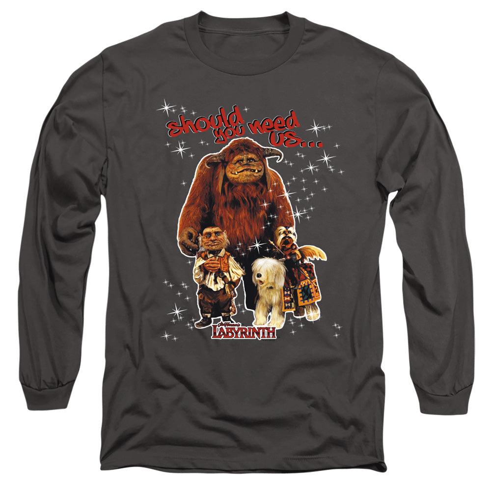 Labyrinth - Should You Need Us - Long Sleeve Adult 18/1 - Charcoal T-shirt