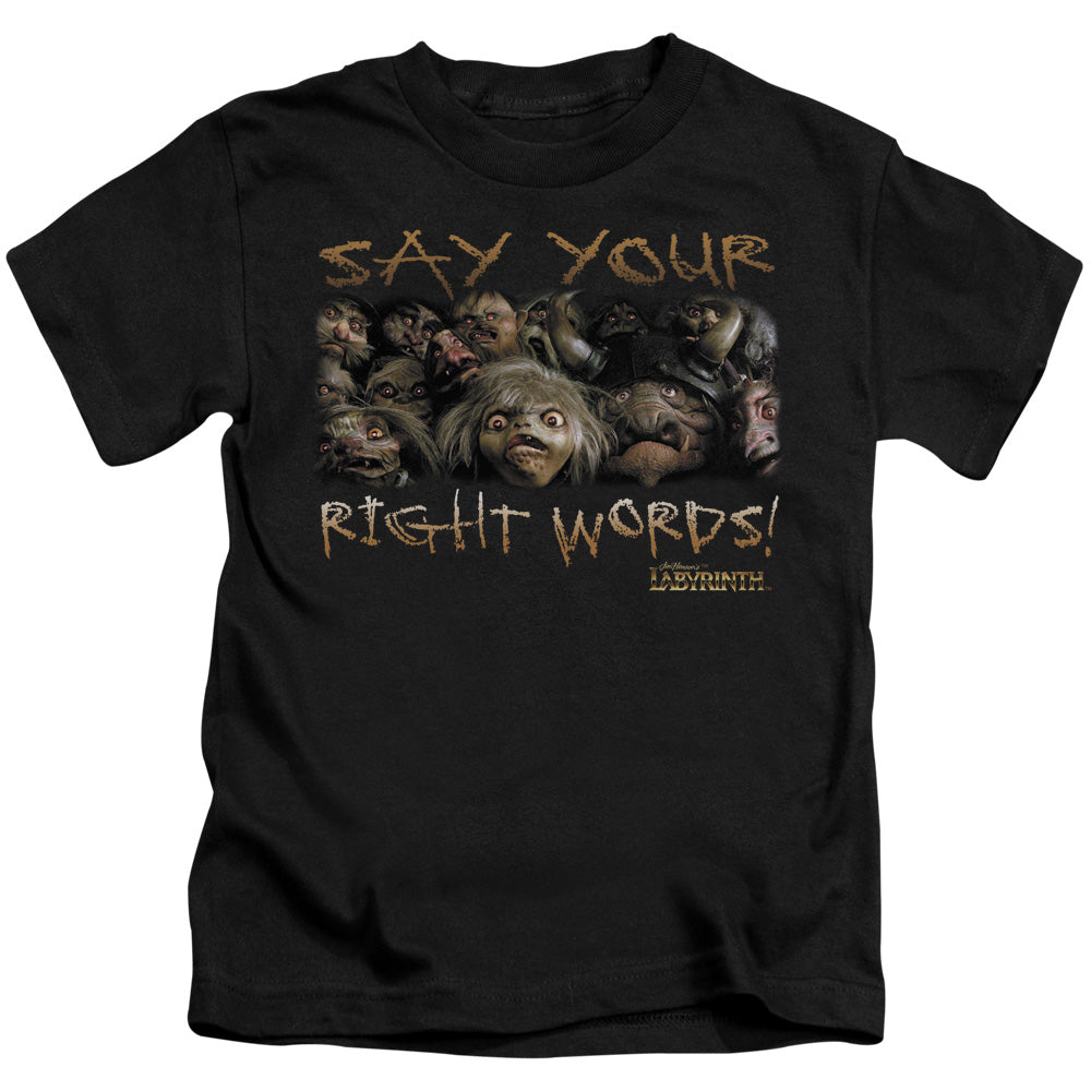 LABYRINTH SAY YOUR RIGHT WORDS - S/S JUVENILE 18/1 - BLACK - T-Shirt
