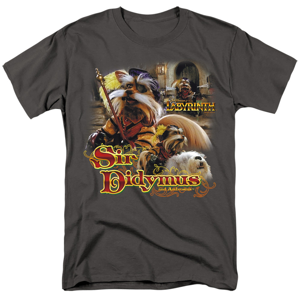 Labyrinth - Sir Didymus - Short Sleeve Adult 18/1 - Charcoal T-shirt
