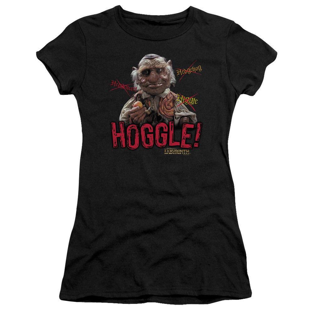 Labyrinth - Hoggle - Short Sleeve Junior Sheer - Black T-shirt