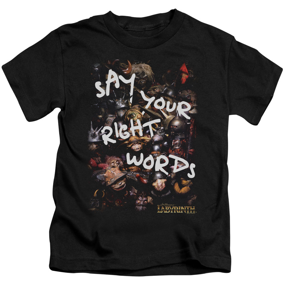 LABYRINTH RIGHT WORDS - S/S JUVENILE 18/1 - BLACK - T-Shirt