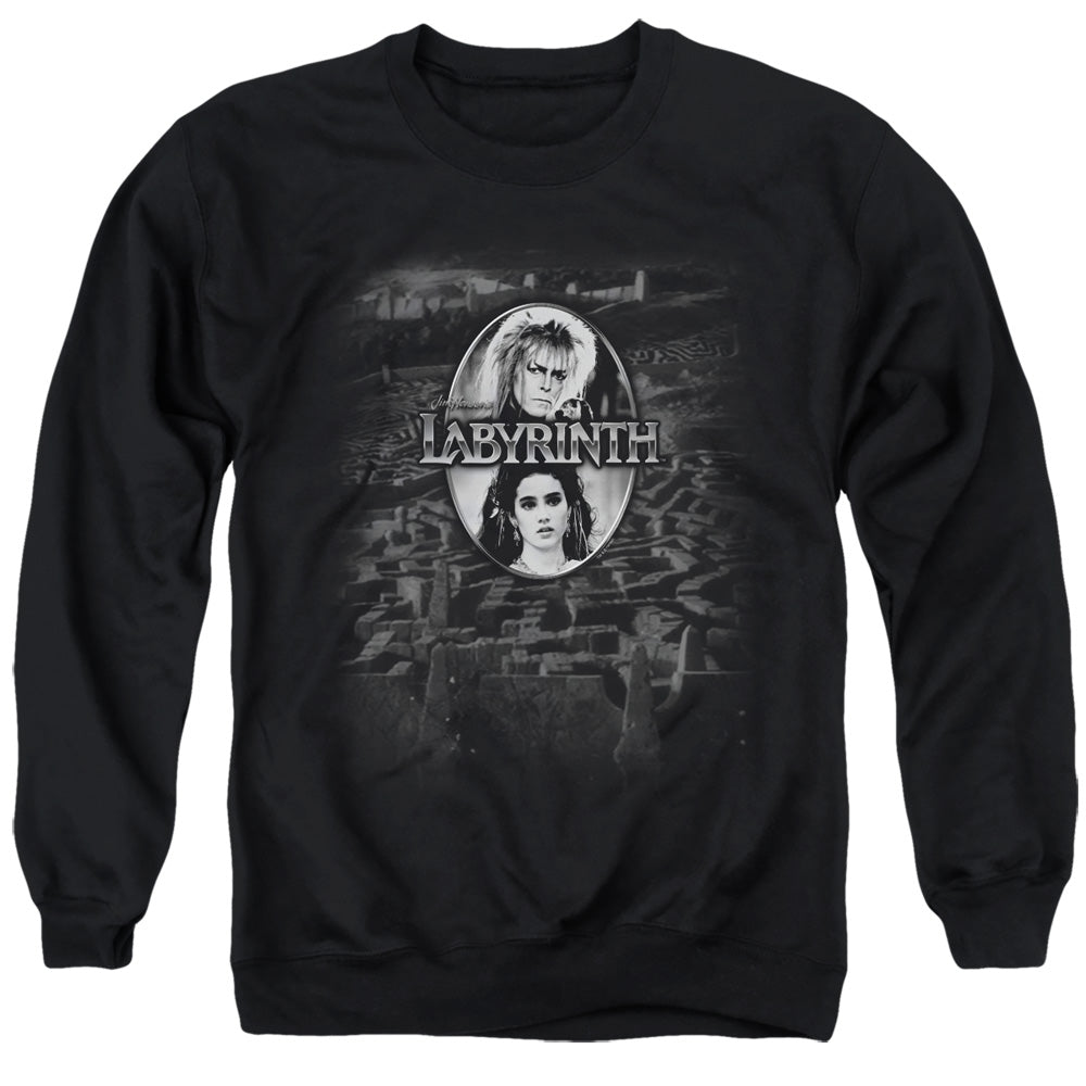 Labyrinth - Maze - Adult Crewneck Sweatshirt - Black