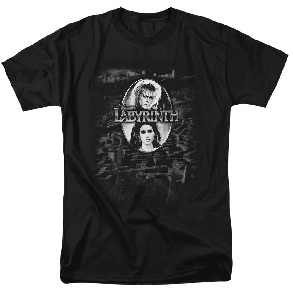 Labyrinth - Maze - Short Sleeve Adult 18/1 - Black T-shirt