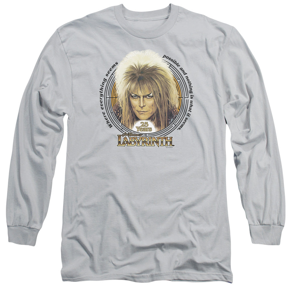 Labyrinth - 25 Years - Long Sleeve Adult 18/1 - Silver T-shirt