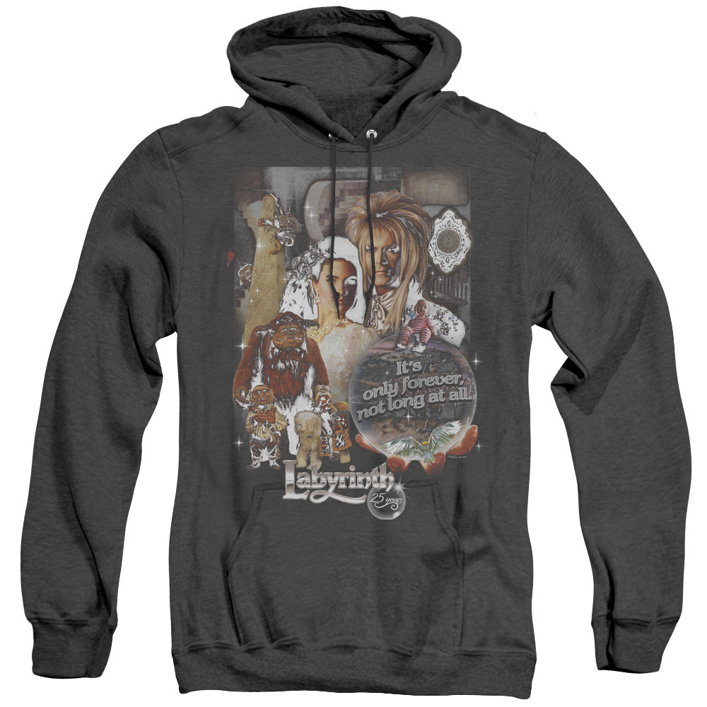 Labyrinth - 25 Years Of Magic - Adult Heather Hoodie - Black