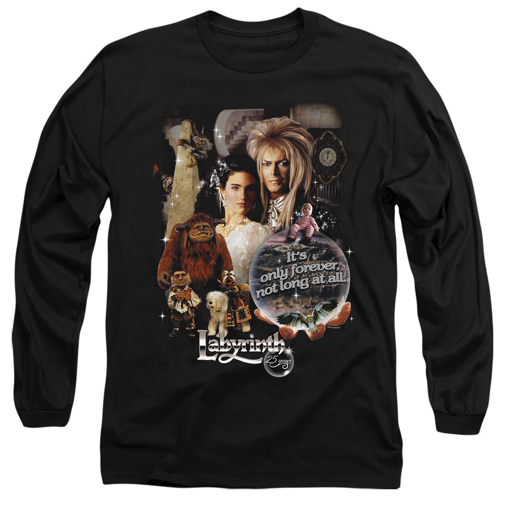 Labyrinth - 25 Years Of Magic - Long Sleeve Adult 18/1 - Black T-shirt