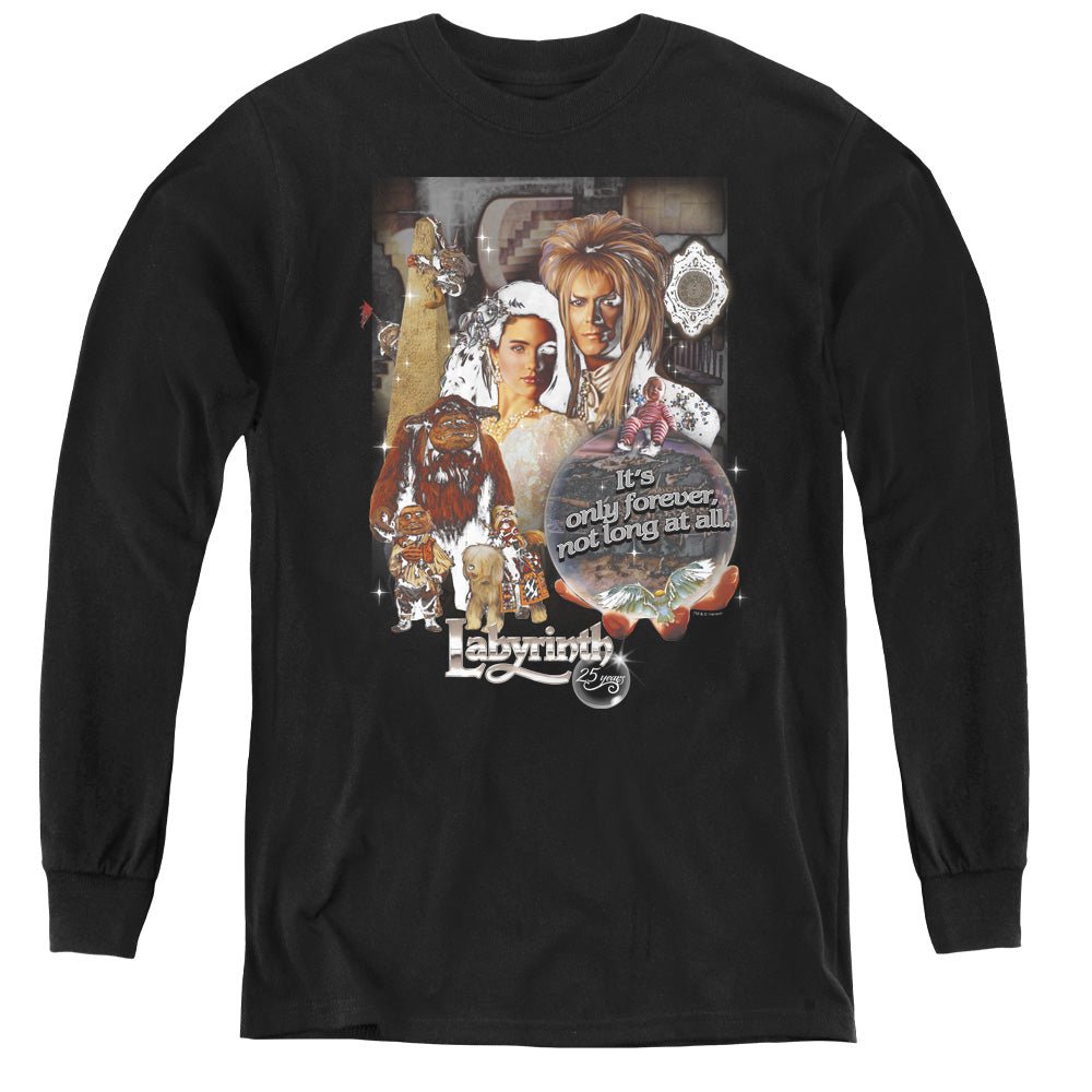Labyrinth - 25 Years Of Magic - Youth Long Sleeve Tee - Black