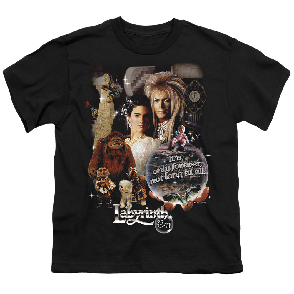 Labyrinth - 25 Years Of Magic - Short Sleeve Youth 18/1 - Black T-shirt
