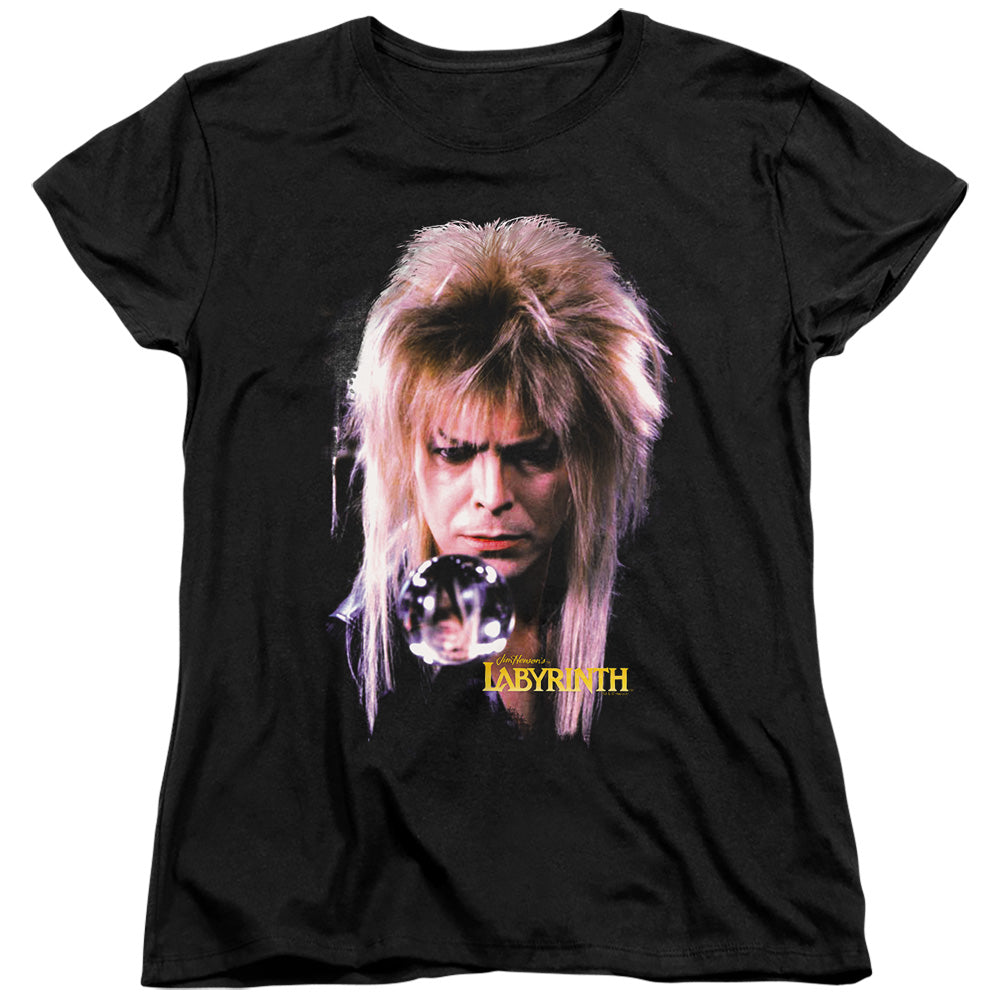 Labyrinth - Goblin King - Short Sleeve Womens Tee - Black T-shirt