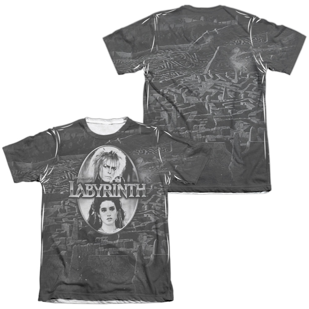Labyrinth - Maze (Front/back Print) - Adult Poly/cotton Short Sleeve Tee - White T-shirt