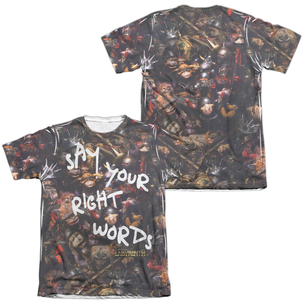 Labyrinth - Right Words (Front/back Print) - Adult Poly/cotton Short Sleeve Tee - White T-shirt