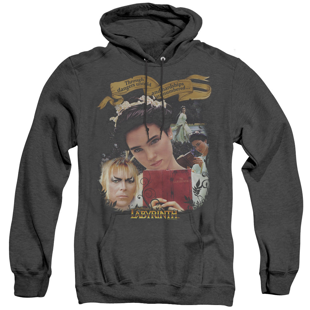 Labyrinth - Dangers Untold - Adult Heather Hoodie - Black