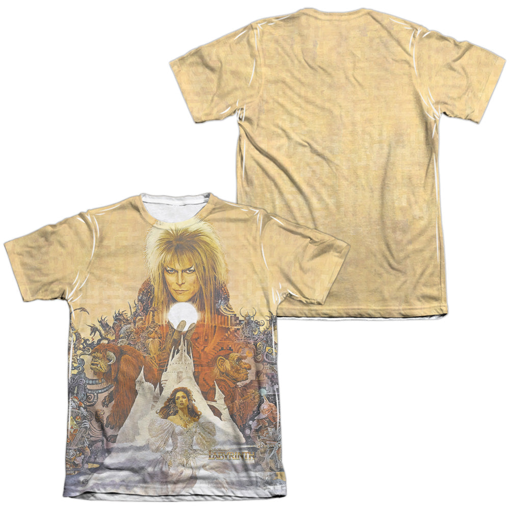 Labyrinth - Cover Art (Front/back Print) - Adult Poly/cotton Short Sleeve Tee - White T-shirt