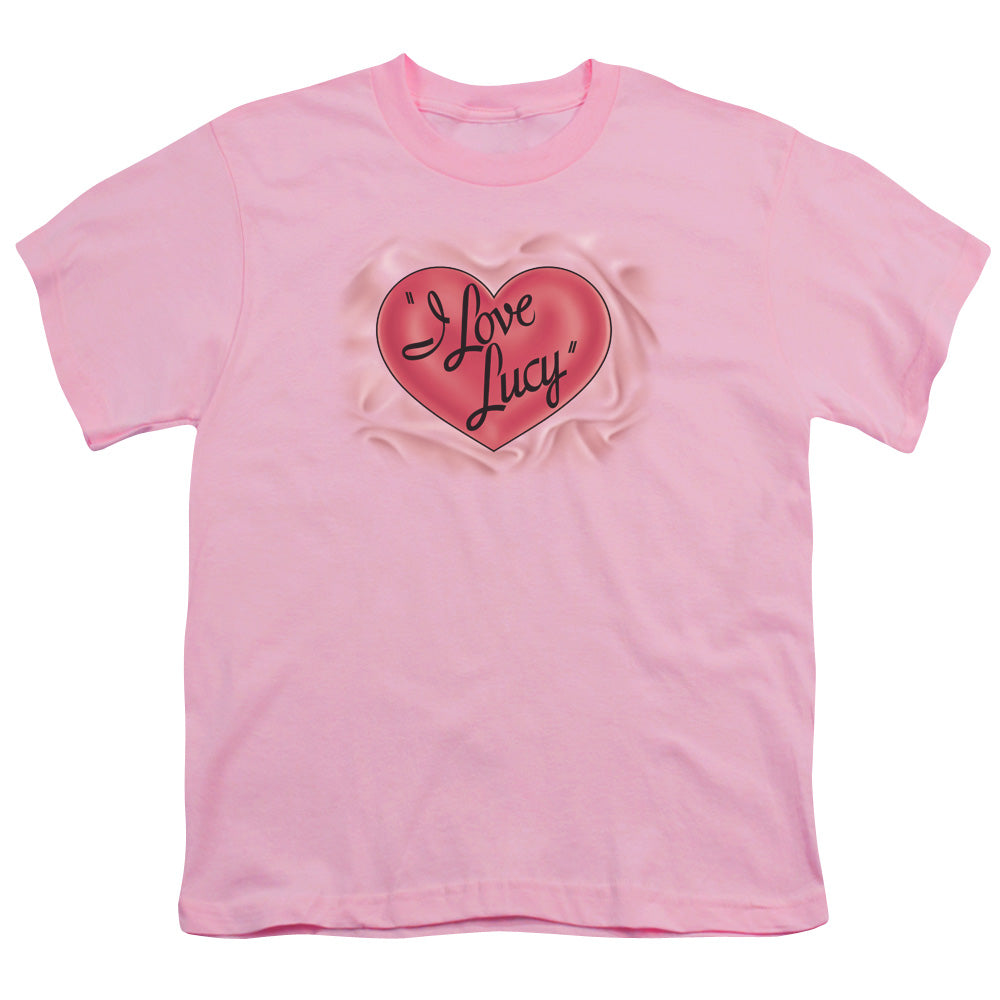 I Love Lucy - Classic Logo - Short Sleeve Youth 18/1 - Pink T-shirt