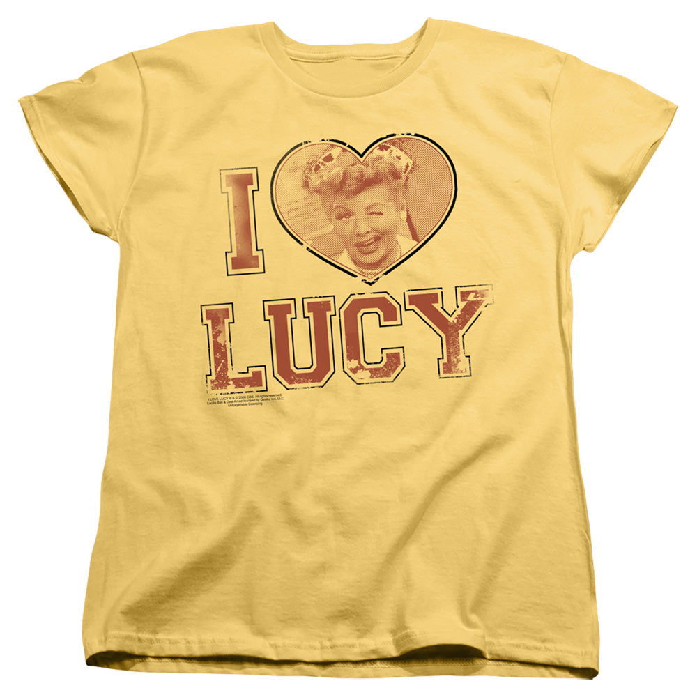 I Love Lucy - I Heart Lucy - Short Sleeve Womens Tee - Banana T-shirt