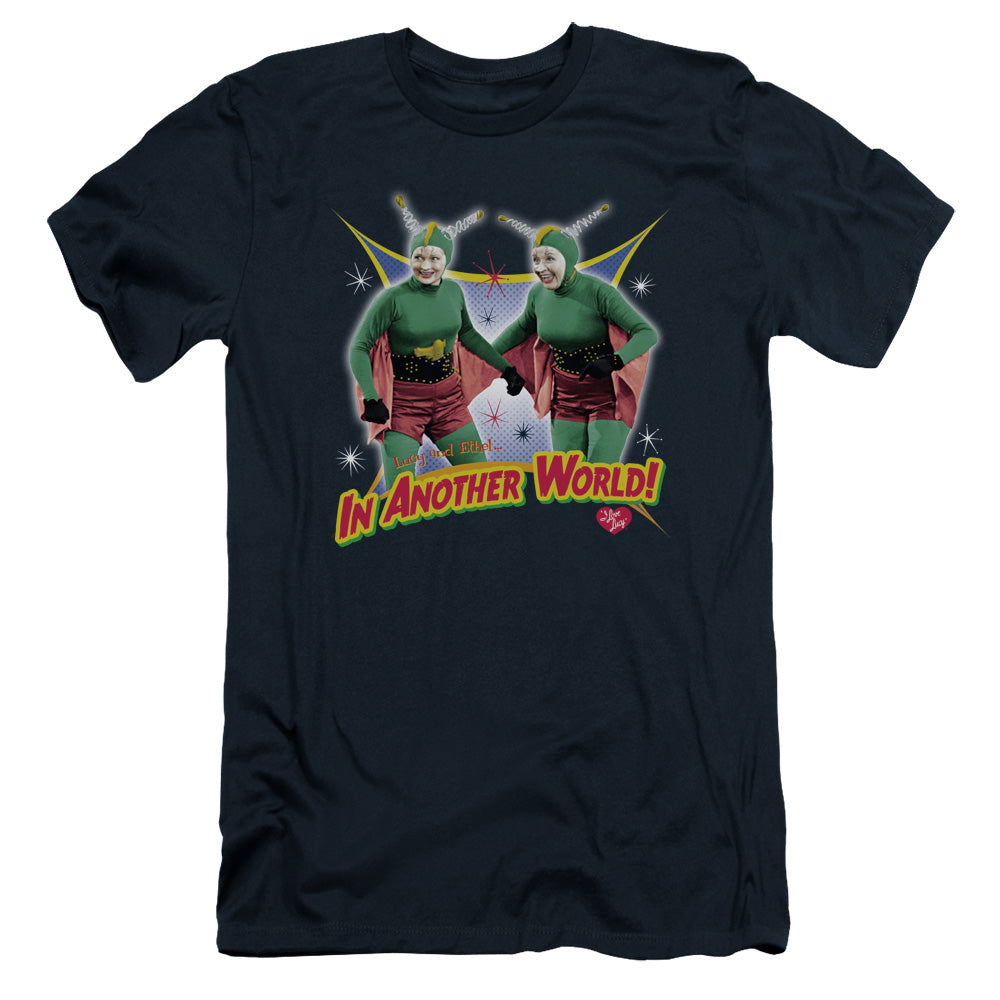 I LOVE LUCY IN ANOTHER WORLD - S/S ADULT 30/1 - NAVY T-Shirt