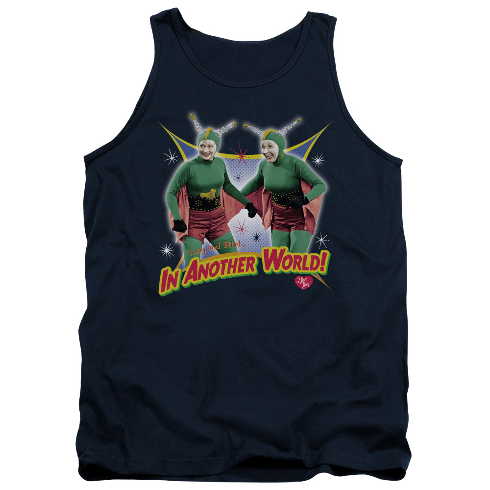 I Love Lucy - In Another World - Adult Tank - Navy