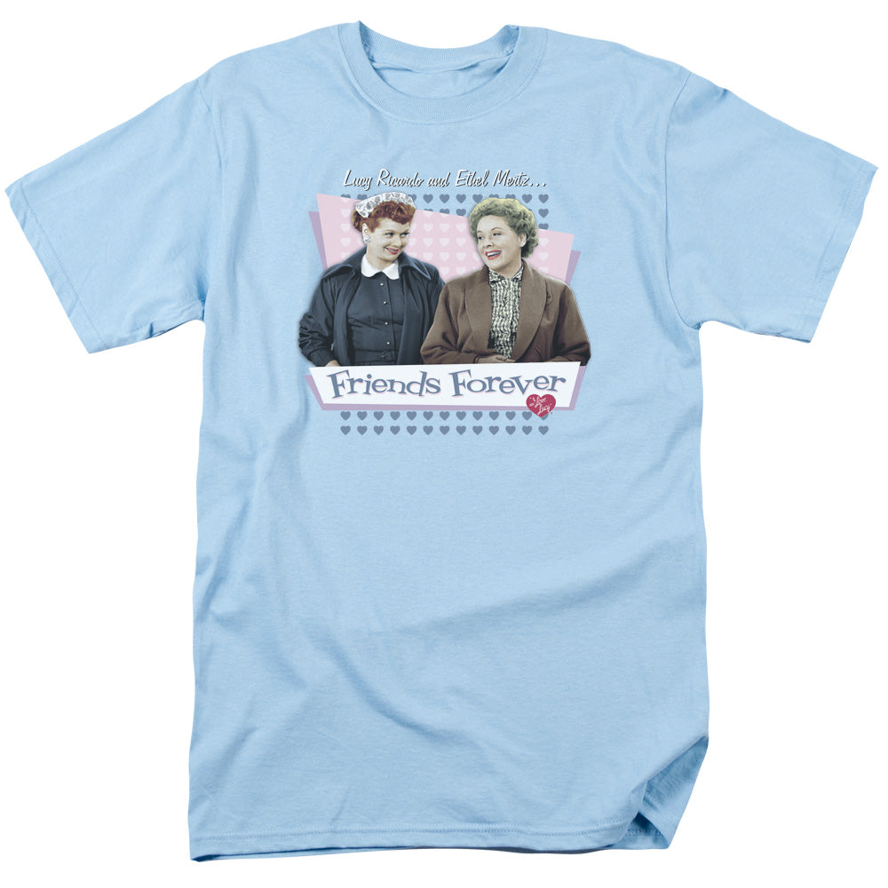 I Love Lucy - Friends Forever - Short Sleeve Adult 18/1 - Light Blue T-shirt